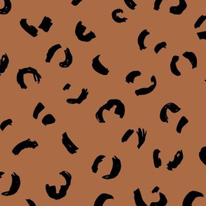 Abstract panther wild life series animal skins fur copper brown
