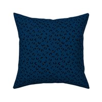 Abstract panther wild life series animal skins fur navy blue winter night SMALL