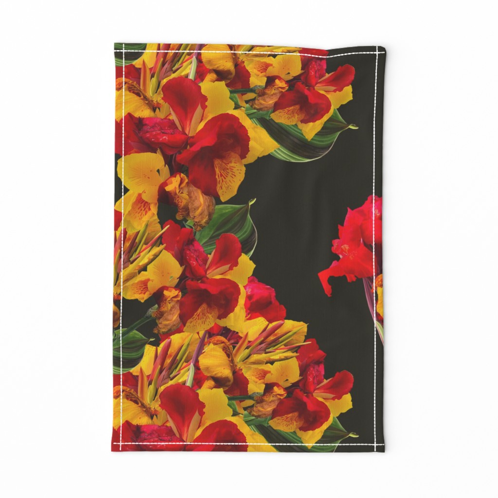 Tropical Bouquet 1 Print-Dk Green