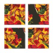 Tropical Bouquet 1 Print-Dk Green