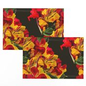 Tropical Bouquet 1 Print-Dk Green