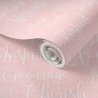 Positive affirmations in pastel pinks
