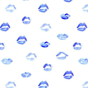 Blue kisses • watercolor