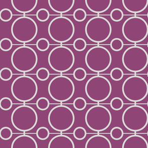 geo circles - mauve and gray