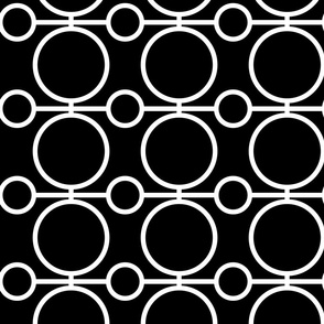 geo circles - black and white 2