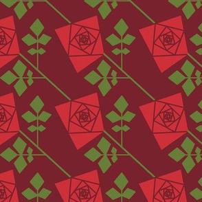 The Geometry of Roses - solid red