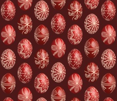 Pysanky red Easter eggs Romanian