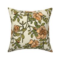 Climbing roses in peach - small