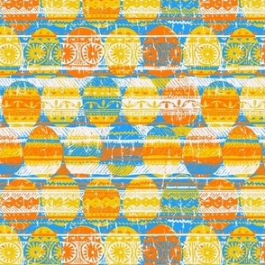 batik easter eggs in bright colors