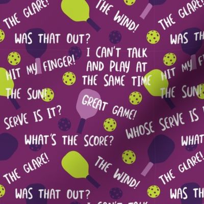 Pickleball Talk - Purple and Green - Small