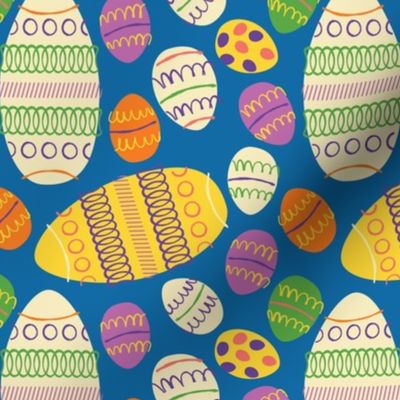 Easter Eggs ~ on Blue
