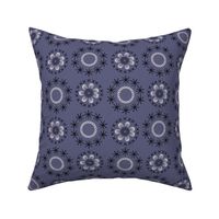 Folk Flowers ~ Darker Periwinkle Blue