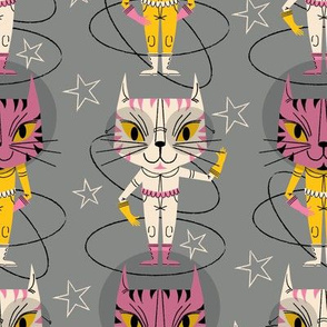 Space Kittens ~ Pink, Yellow and Cream