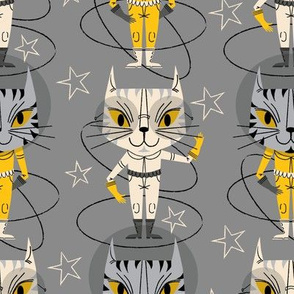 Space Kittens ~ Grey, Yellow and Cream