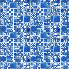 Abstract Blue Tiles