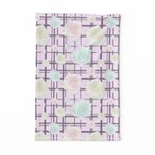 Pastel Rose Trellis  - pink