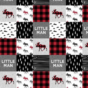1.5" small scale - little man patchwork quilt top || buffalo plaid C19BS