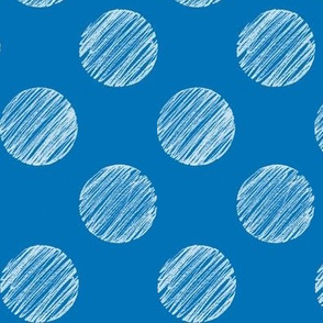 the new nautical doodle polka dot - french blue white