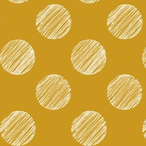 the new nautical doodle polka dot - gold nugget white