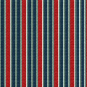 wavy stripes - red blue  on gray and green