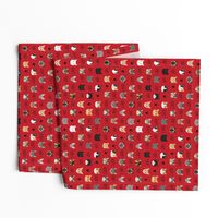 adopt don't shop cat fabric - rescue cat fabric , cat adoption fabric, cats -red