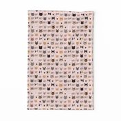 adopt don't shop cat fabric - rescue cat fabric , cat adoption fabric, cats - pink