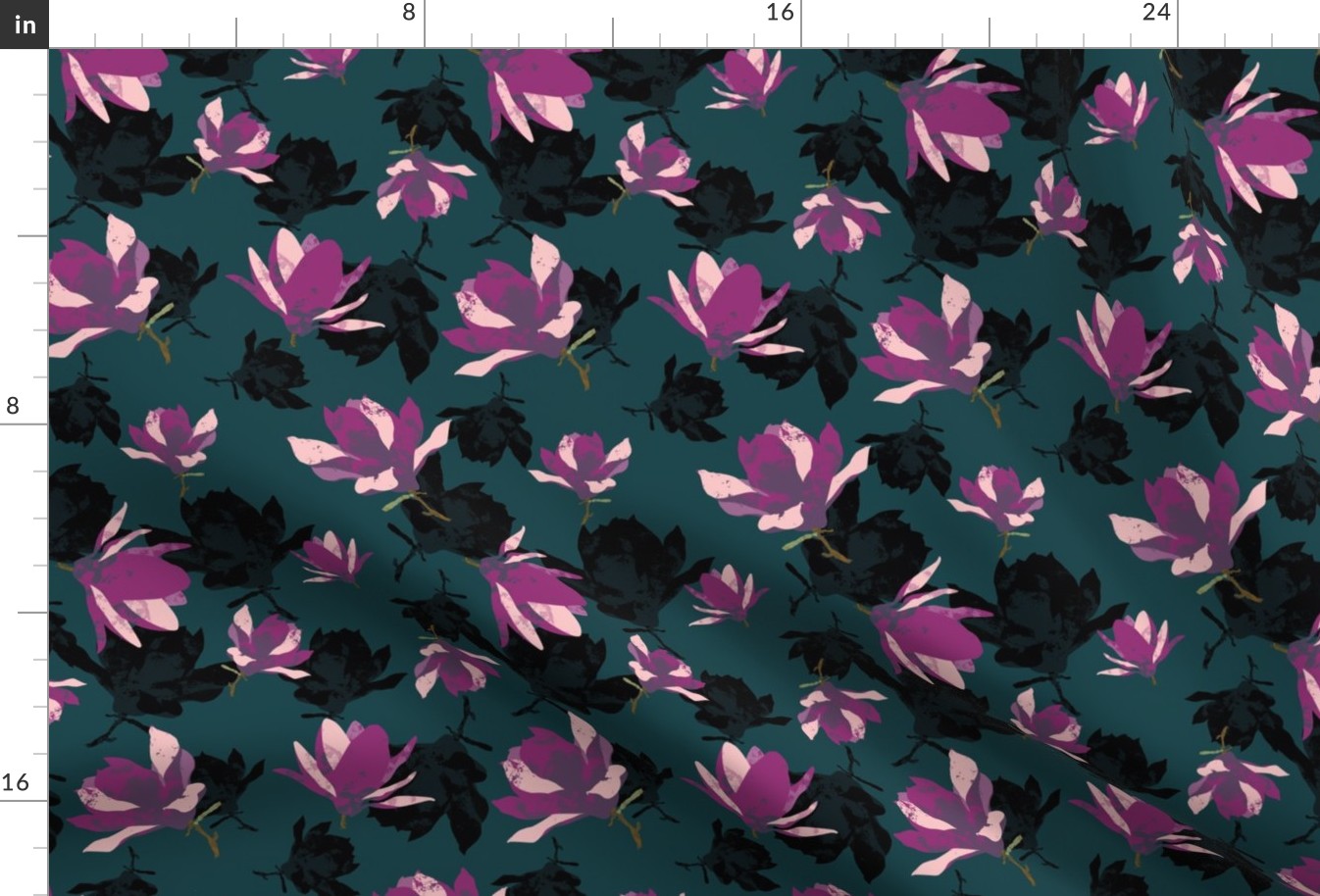 Moody Magnolia Teal Background