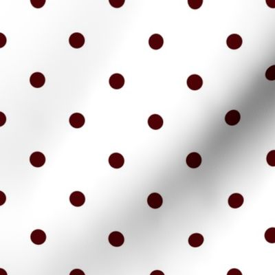 Polka Dotties / Maroon Red