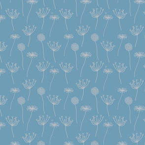 Floral Pattern on Seafoam Blue