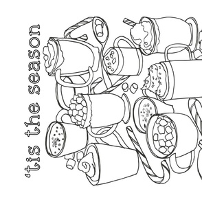 Color Me! Hot Cocoa Activity Tea Towel