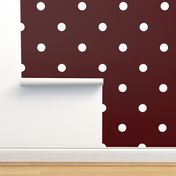 Polka Dotties // White on Maroon Red