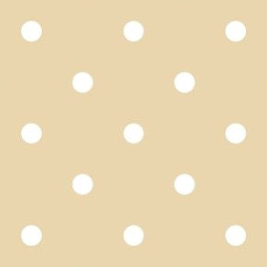 Polka Dotties // White on Biscuit