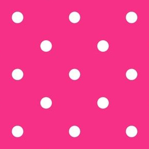 Polka Dotties // White on Hot Pink