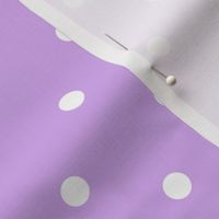 Polka Dotties // White on Lavender 