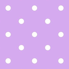 Polka Dotties // White on Lavender 