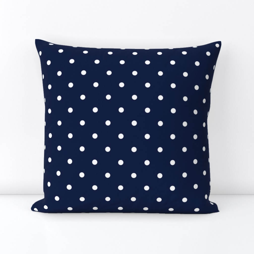 Polka Dotties // White on Navy