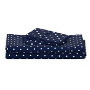 Polka Dotties // White on Navy