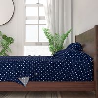 Polka Dotties // White on Navy