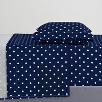 Polka Dotties // White on Navy