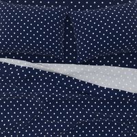 Polka Dotties // White on Navy