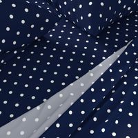 Polka Dotties // White on Navy