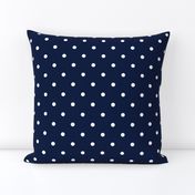 Polka Dotties // White on Navy