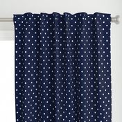 Polka Dotties // White on Navy