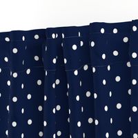 Polka Dotties // White on Navy