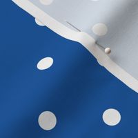 Polka Dotties // White on Royal Blue