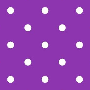 Polka Dotties // White on Vibrant Purple