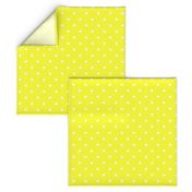 Polka Dotties // White on Yellow