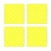 Polka Dotties // White on Yellow