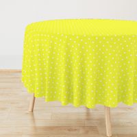 Polka Dotties // White on Yellow