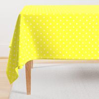 Polka Dotties // White on Yellow